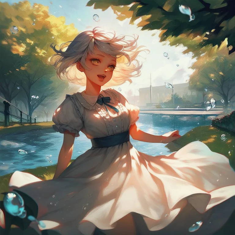 Score9, Score8up, Score7up, 1girl, Short Hair, White Hair, G...
