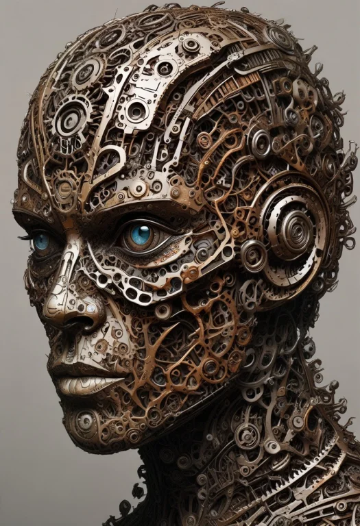 Made Of Roast Gears. Cyberpunk, Random Facial Expression , R...