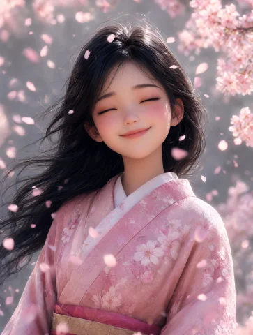 A Gorgeous Cinematic 3d Animation Movie Still Of A Spring Ch... — Stable Diffusion AI Prompt: A gorgeous cinematic 3D animation movie still of a spring cherry blossom festiva...