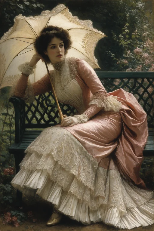 James Tissot Style, Victorian Society Scene Of A 41-year-old...