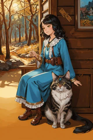 1girl, Loraraidontaihoku0.8, Raw Photo, Highly Detailed, Nor... — Stable Diffusion AI Prompt: 1girl, , RAW photo, highly detailed, Norwegian Forest Cat, at Golden hour, Very...