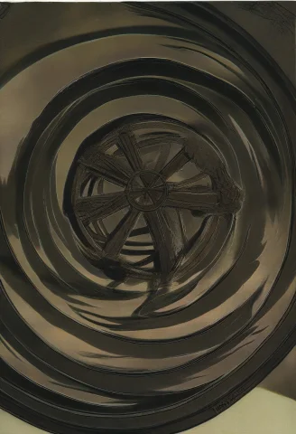A Potter Shaping Clay On A Spinning Wheel, Twilight Glow, 35... — Stable Diffusion AI Prompt: a potter shaping clay on a spinning wheel, twilight glow, 35mm lens, dynamic com...