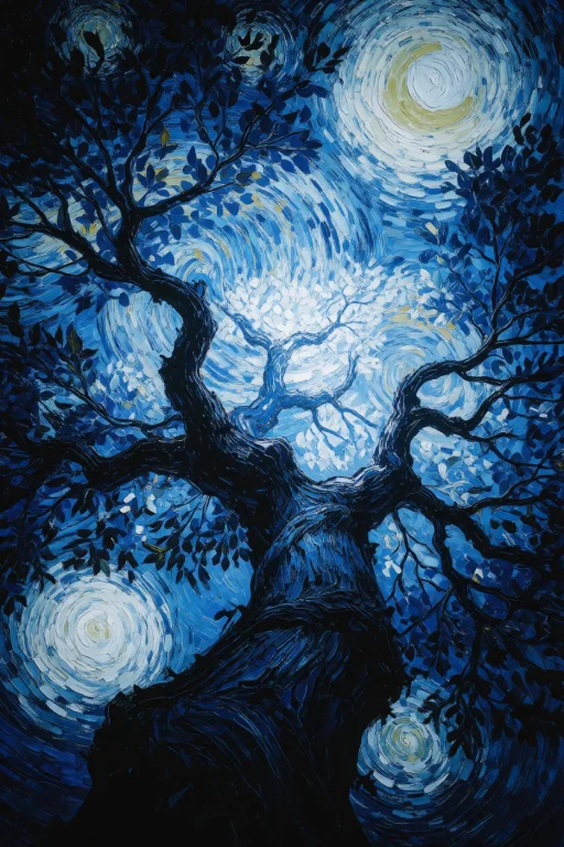 Zidiusart, A Vertical Artwork In The Style Of Vincent Van Go...