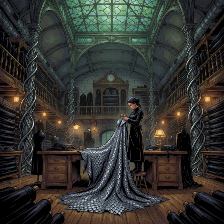 Astrowitchv01k2t. Wide Interior Of A Colossal Tailoring Work...