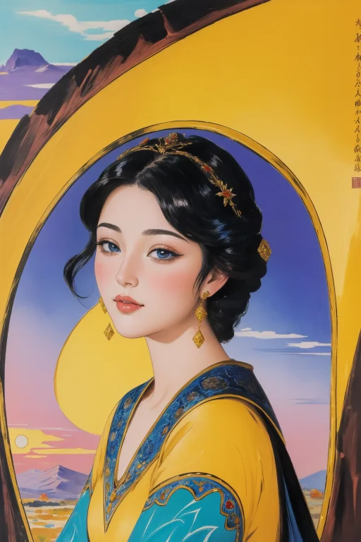 1girl, Lorabaibohua0.8, Landscape Of A Radiant Pictorial The...
