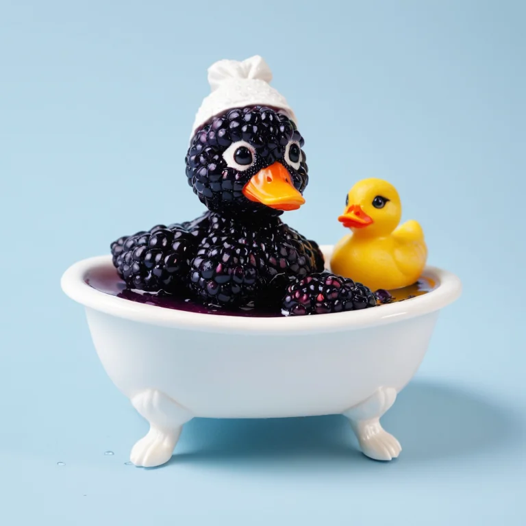 Blackberryworld, A Blackberry Duck With Orange Beak And Feet...