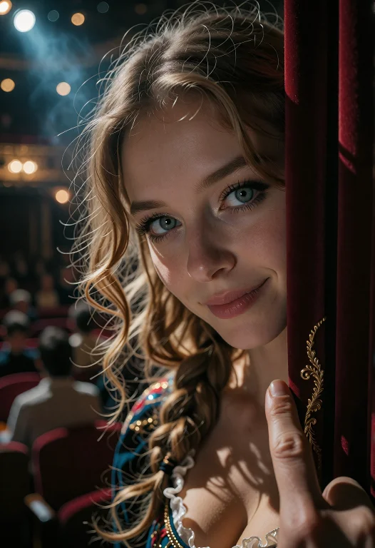 Graphic Hyper-realistic Macro Theater Photography, Cinematic...