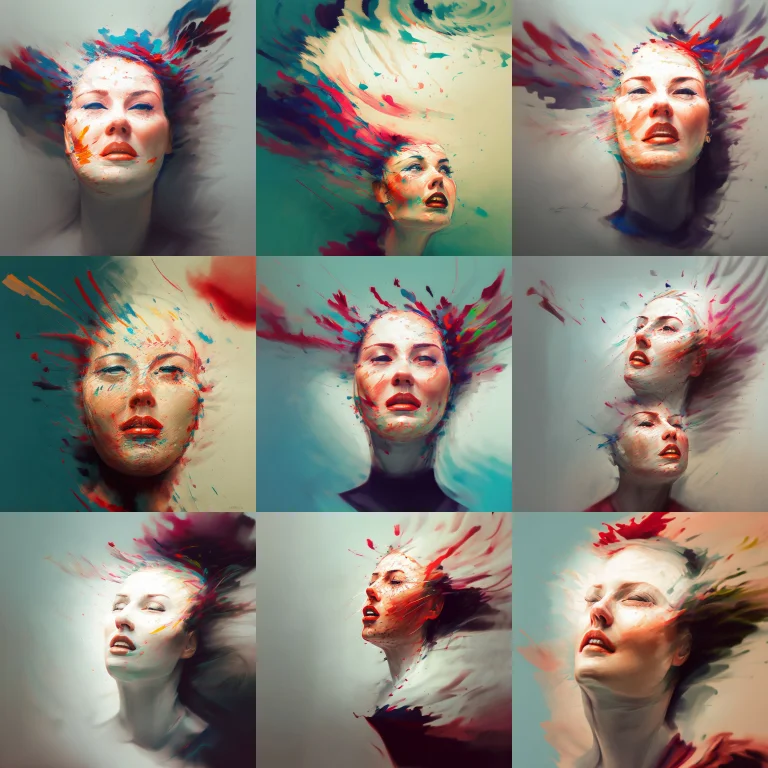 A Portrait Of Women In Summertime, Expressive Faces