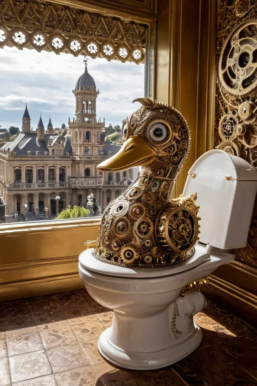 Funny,intricate Mechanical Details,in A Palace With Columns...