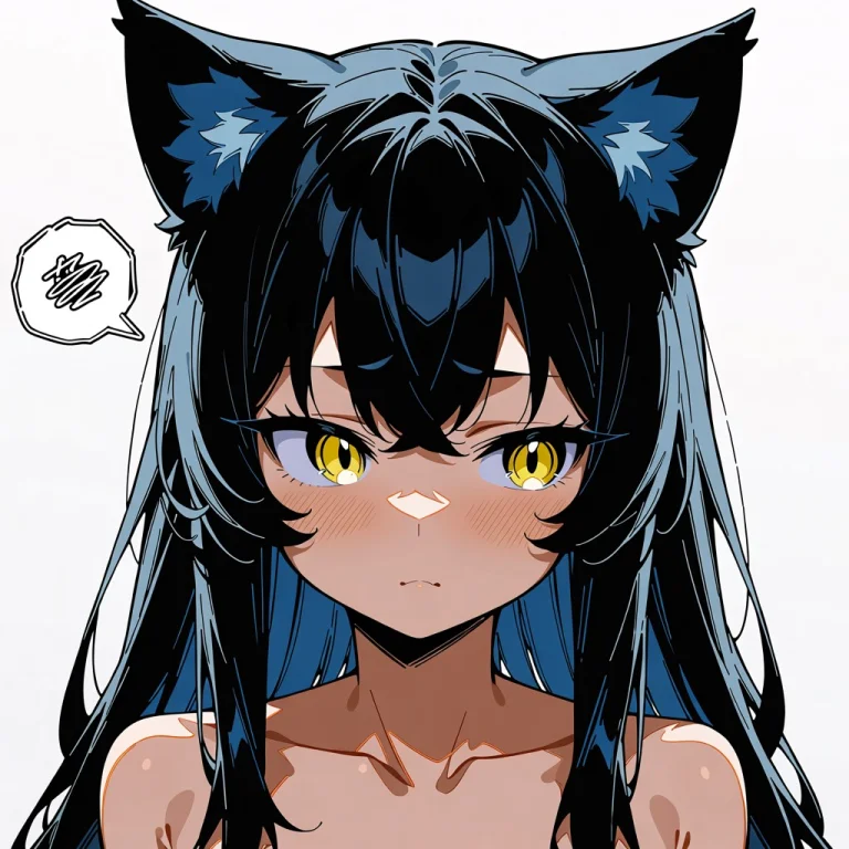 A Cat Girl Look Far Away