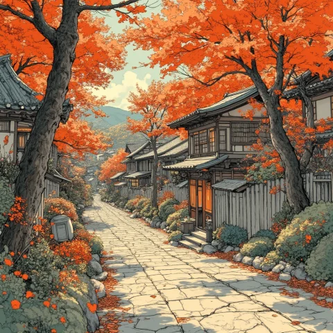 Kyoto, Very Detailed, By Carne Griffiths, Illustration --s 2... — FLUX AI Prompt: Kyoto, very detailed, by Carne Griffiths, illustration --s 250 --style raw