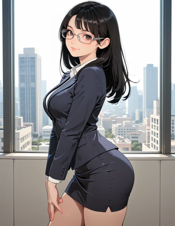 Masterpiece, Best Quality, Score9, A Girl With Black Long Ha...