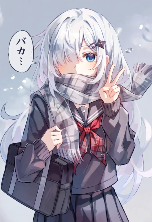 The Image Depicts A Young Female Character With Long, Flowin...