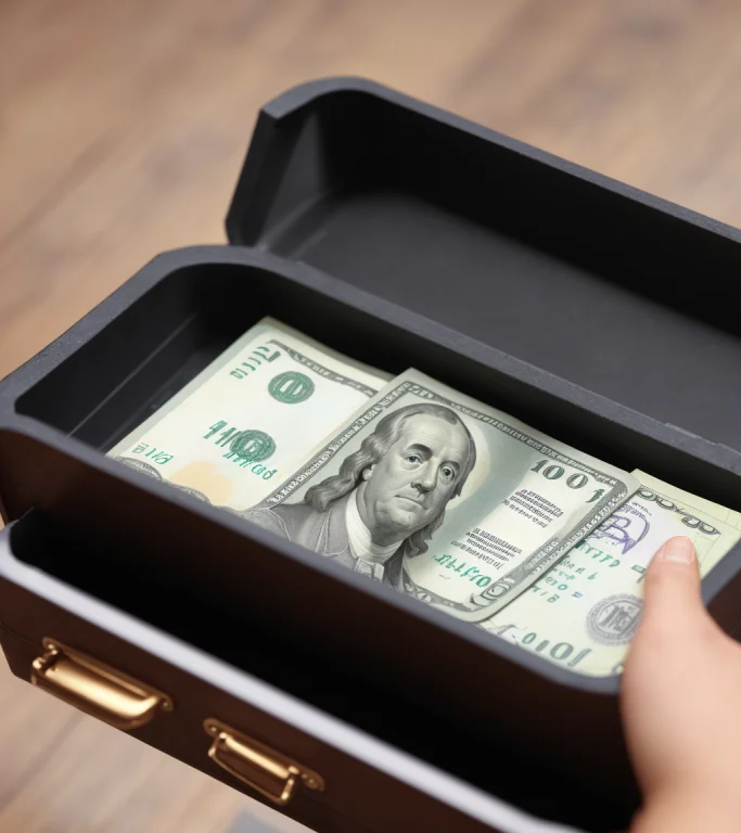 Photo Of A Person Finding An Abandoned Case Full Of Money