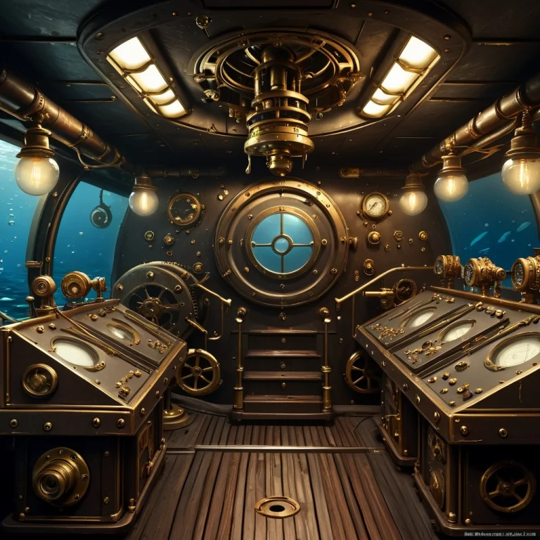 The Image Shows A Cinematic, Highly Detailed Steampunk-style...