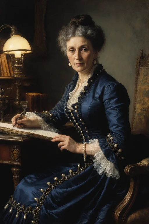 Tissot Victorian Elegance, Three-quarter Portrait Of A 47-ye...