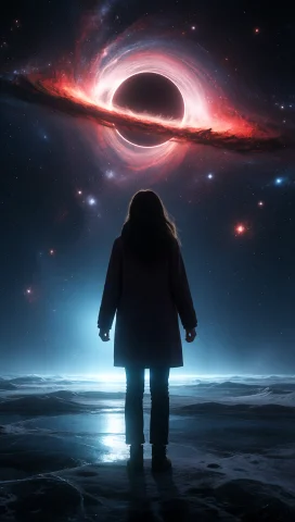 A Full-body Shot From A Low Angle Captures A Solitary Young... — Stable Diffusion AI Prompt: A full-body shot from a low angle captures a solitary young girl standing with t...