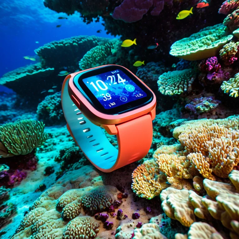 Loratech3coralreefv10.80, Techcoral, A Smartwatch On A Textu...