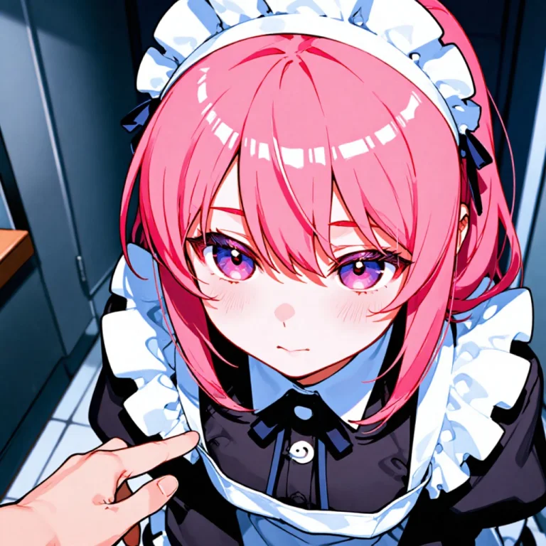 Thick Pink Hair Maid