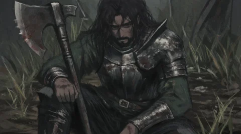A Gothic Horror Digital Illustration Of A Dark-skinned Battl... — Stable Diffusion AI Prompt: a gothic horror digital illustration of a dark-skinned battle-hardened warrior w...