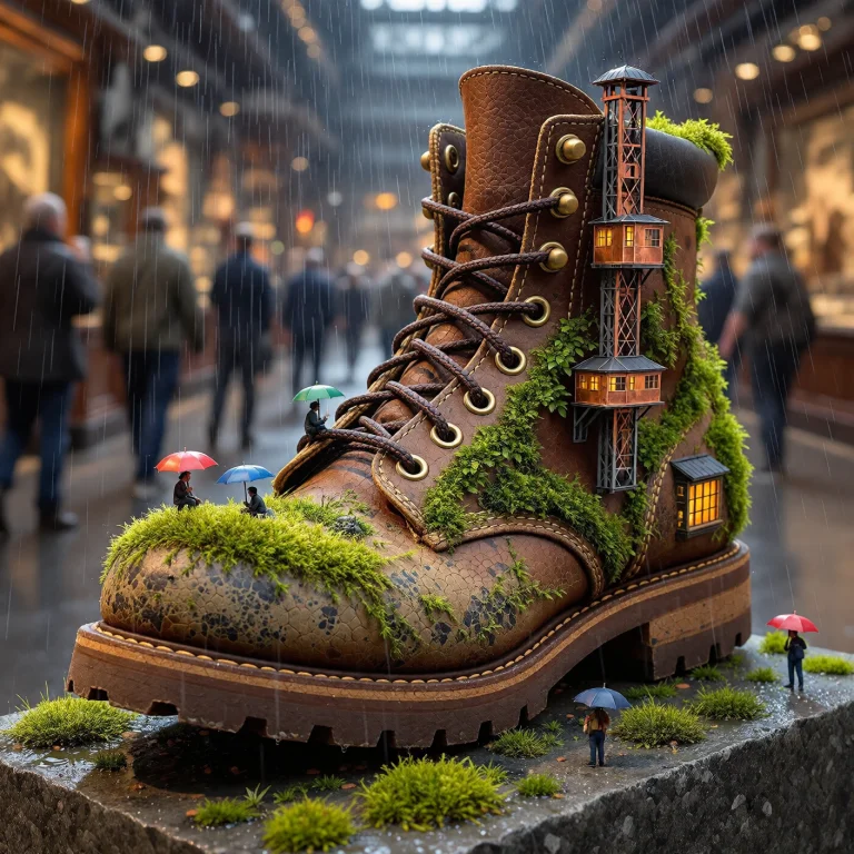 Astrodetailfx. A Battered Expedition Boot On A Museum Plinth...