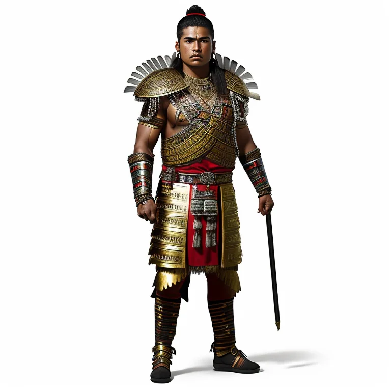Photograph Of Tkchar ,male Aztec Warrior, Award Winning Imag...