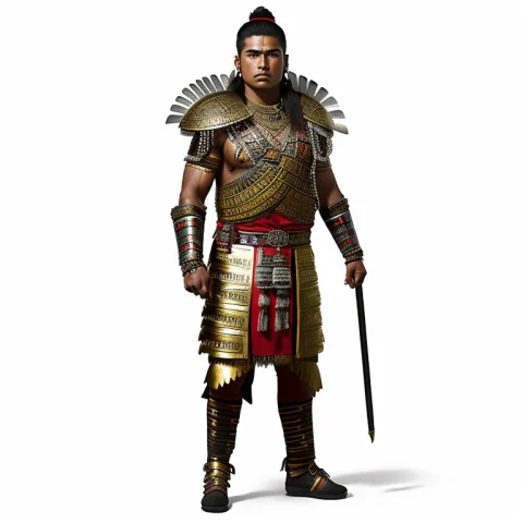 Photograph Of Tkchar ,male Aztec Warrior, Award Winning Imag... — Stable Diffusion AI Prompt: photograph of tk_char ,(((male))) Aztec warrior, award winning image, highly det...