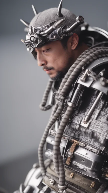 Man Loraqqatrokqq1 In Samurai Armor With Fur Around The Neck...