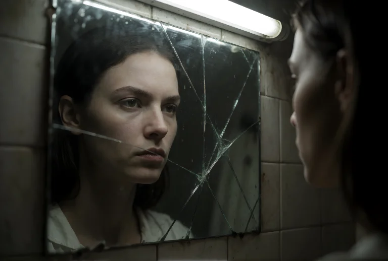 A Chilling, Highly Aesthetic Cinematic Still From A Psycholo...