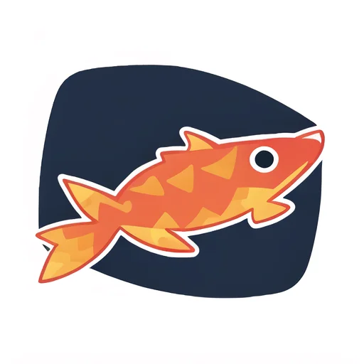 Koi Carp, Waven, Emoji, Simple Background, Outline