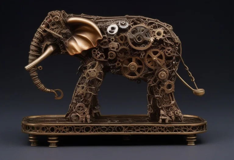 Gearstyle, Mechanical Elephant1.3, Standing On A Tiny Bathro...