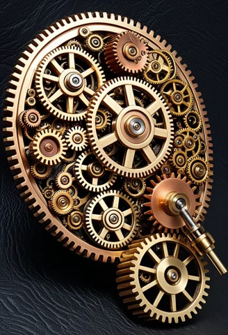 Gearstyle, A Taco With Tiny Brass Legs Running Away, Intrica... — SDXL AI Prompt: gearstyle, a taco with tiny brass legs running away, intricate interlocking gear...