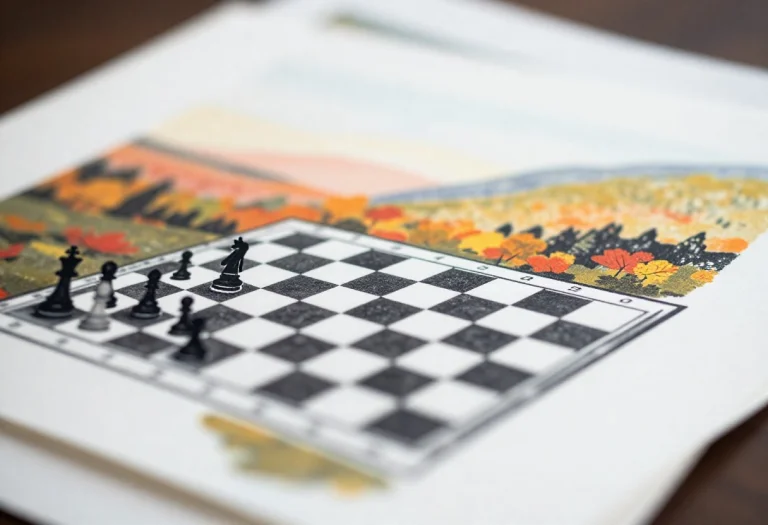 A Chessboard Landscape Stretching To The Horizon, Risograph...