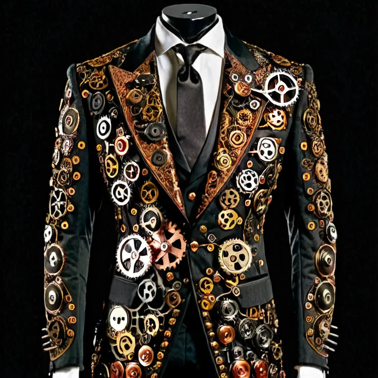 A Bespoke Formal Tuxedo Suit Displayed On A Tailors Mannequi...