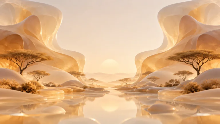 A Landscape Inspired By Savannah. Format 169. Void-centered...