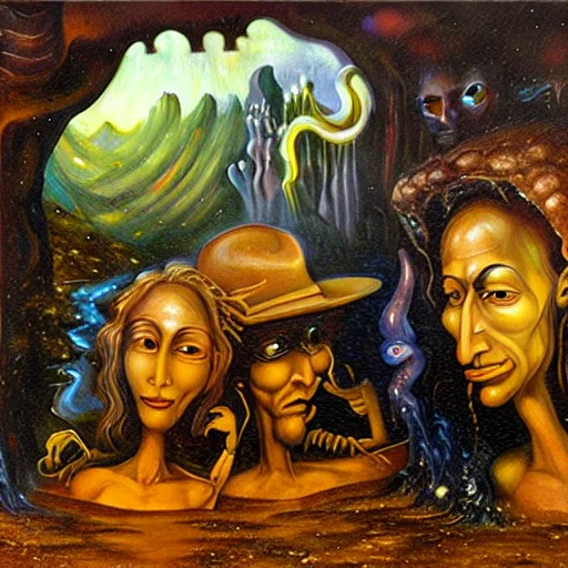 Portrayed By Wjqreonarg, A Surreal Oil Painting, Man And Wom...