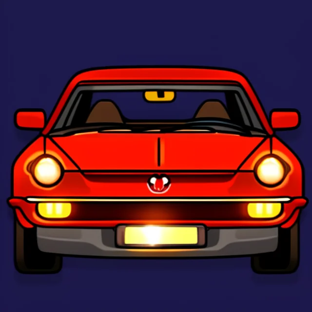 Masterpiece, Red Sportcar, Darkbackground, Very Detailed, Ic...