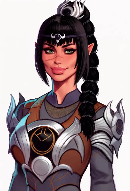 Masterpiece, Best Quality, Tps, 1girl, Shadowheart, Black Ha...