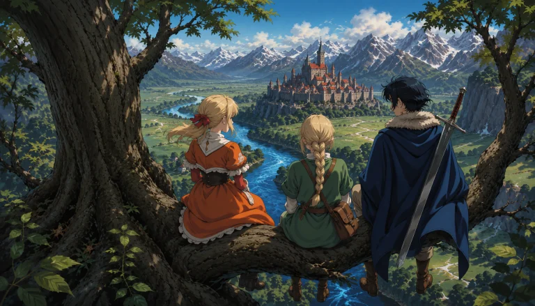 Masterpiece Japanese Fantasy Anime Illustration, Ghibli Stud...