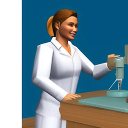 A Photograph Of Lpb2k1, Beautiful Smile, Wearing A Lab Coat,...