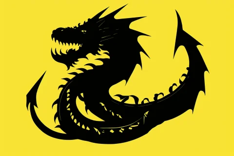 Flag, No Humans, Flag Background, Black Dragon, Solo, Solo F... — Stable Diffusion AI Prompt: flag, no humans, flag background, black dragon, solo, solo focus,