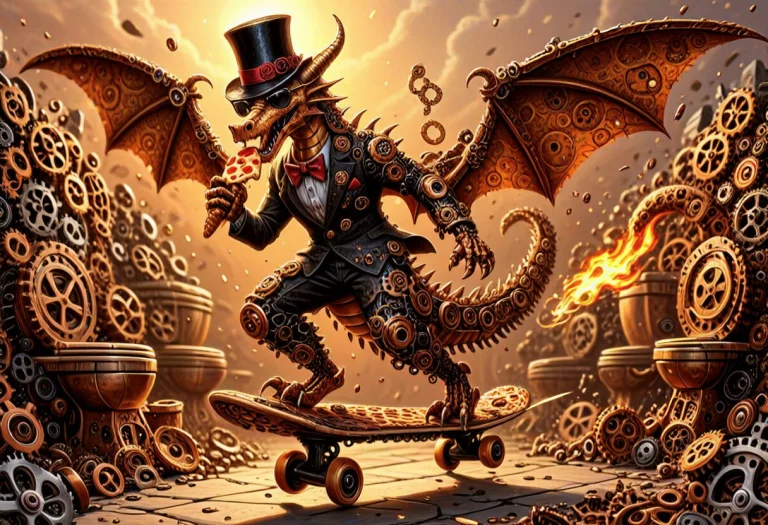 Lazypos, Anthropomorphic Dragon, Bipedal, Long Snout, Two Ho...