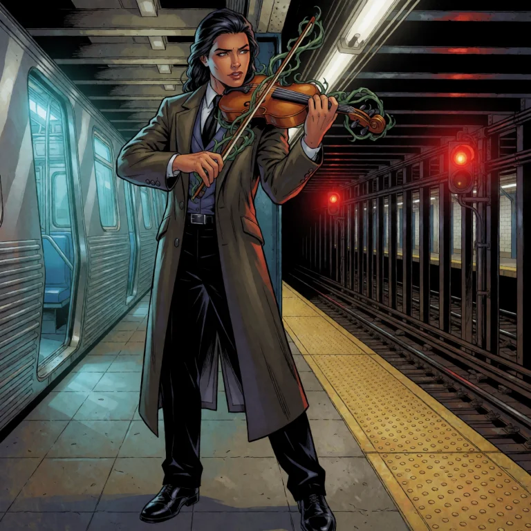 Astrowitchv01k2t. An Adult Violinist In A Long Tailored Coat...