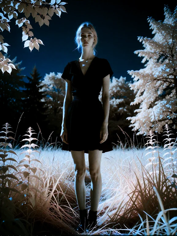 Loraveryslowfacesv3e101.5, An Infrared Photograph Of A Woman...