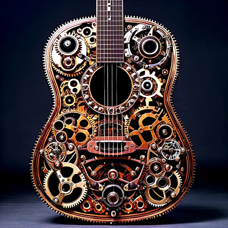Masterpiece, Best Quality, An Acoustic Guitar Body Formed Fr...