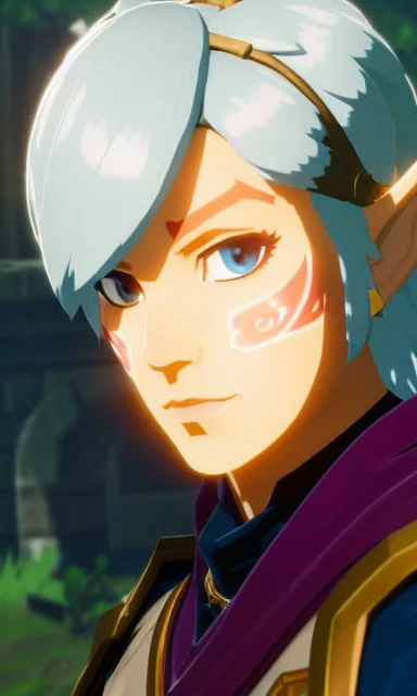 Botw Style A Stunning Intricate Full Color Portrait Of A Ful...