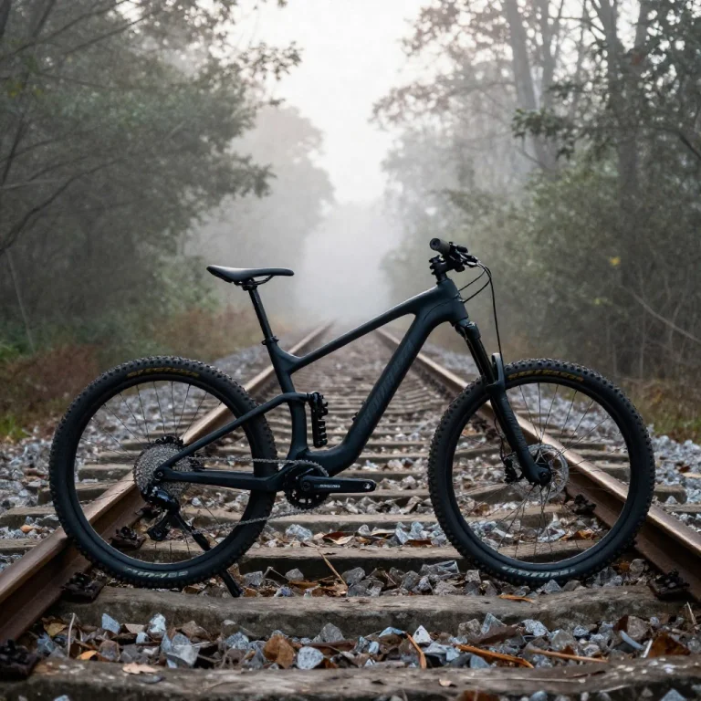 A Black Santa Cruz Tallboy 6 Bike Next To An Abandoned Overg...