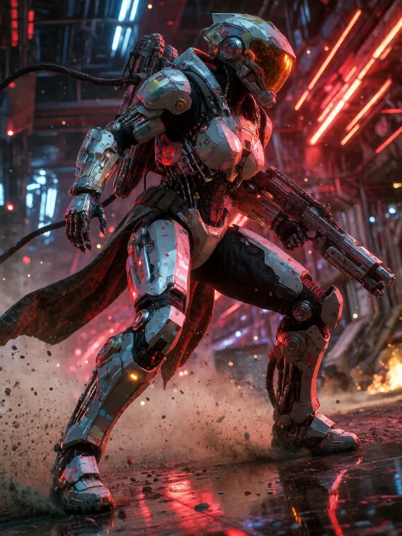 3d Render Of An Avatar A Female Warrior Of The Future In A F...