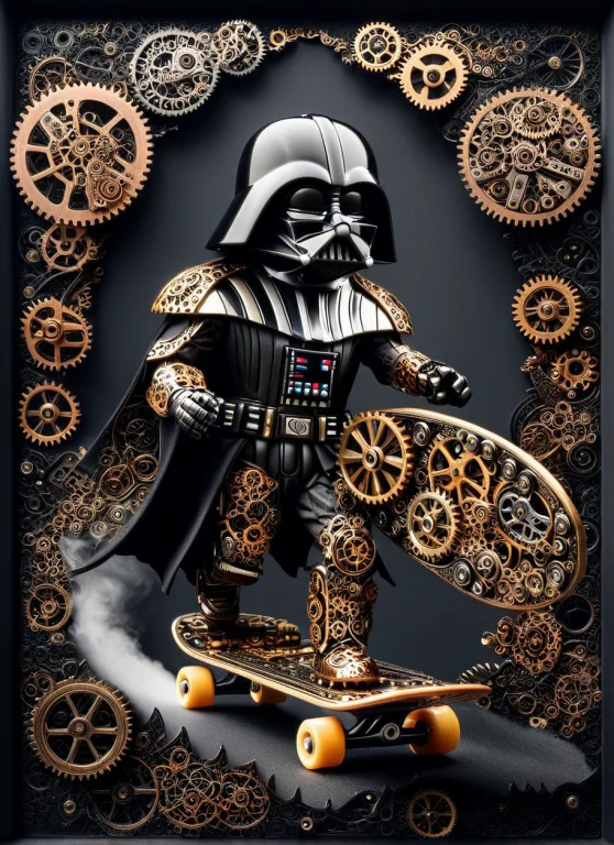 Zentangle Cinematic Photo Amazing Masterpiece. Darthvader Sk...