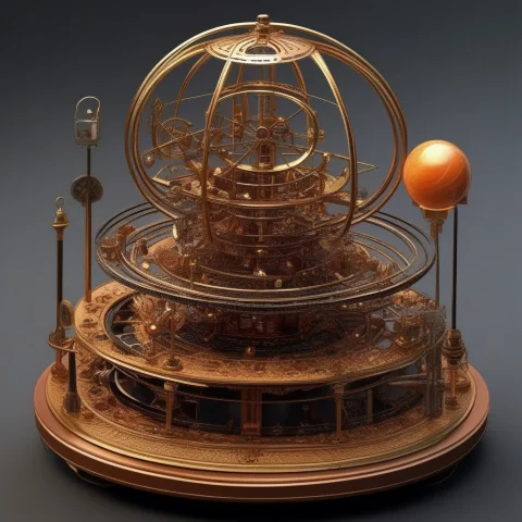 Generar Una Imagen Fotorrealista De Un Orrery Construida Ent... — SDXL AI Prompt: Generar una imagen fotorrealista de un orrery construida enteramente con maquina...